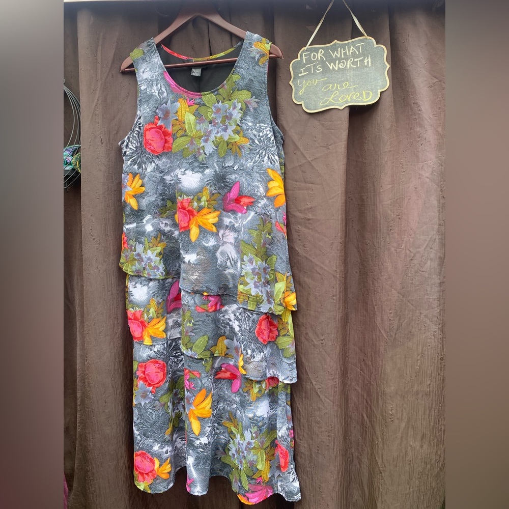🤗63-You Are SUNsational☀️Nu-Look Floral Flapper Dress